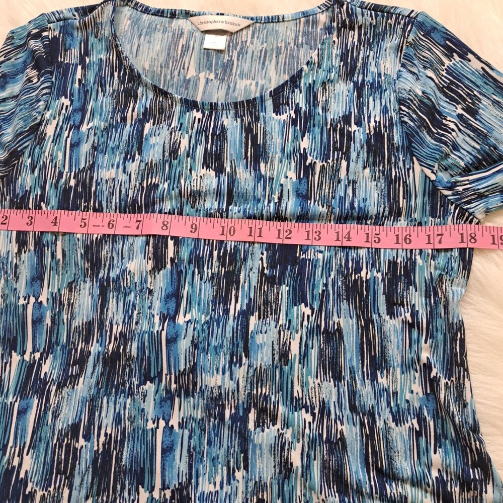 Christopher & Banks Abstract Print Top Size Small - Picture 7 of 8